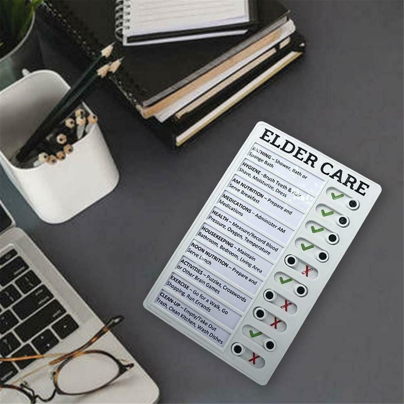 ويوبلز لوحة تذكير بلاستيكية قابلة لإعادة الاستخدام، قائمة مهام منزلية للأطفال والكبار، أداة تذكير بسيطة للمنزل، لوحة ملاحظات محمولة، مهامي المنزلية، رعاية المسنين (رعاية المسنين) - Image 5