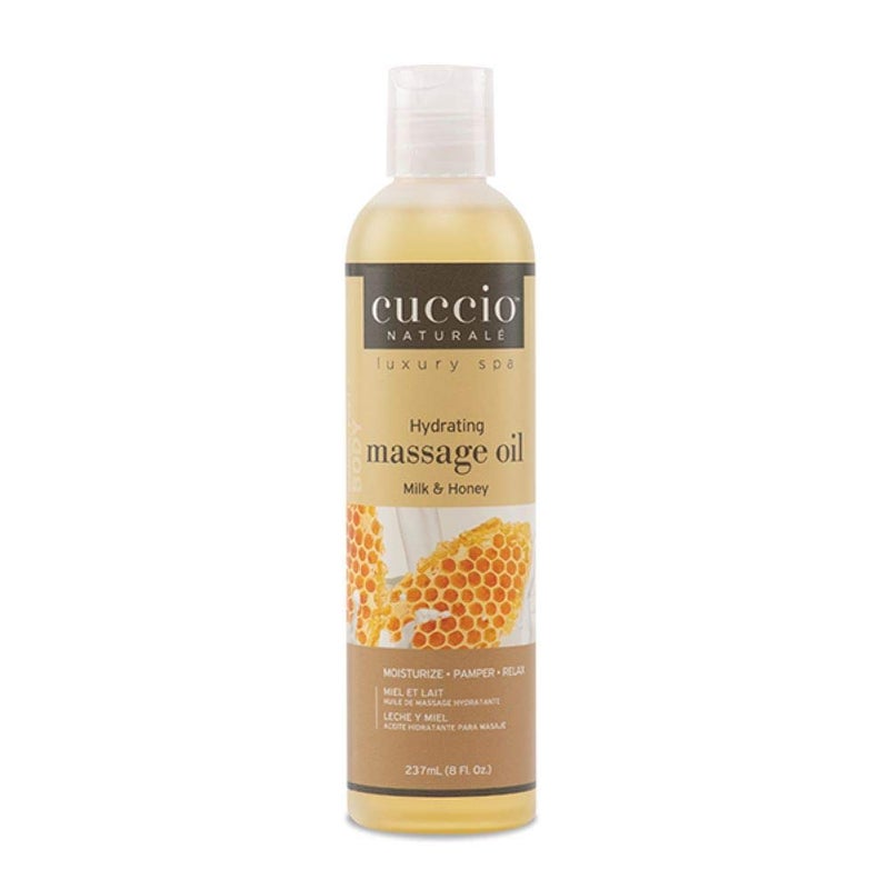 Cuccio Naturale Massage Oil  Renewing Moisturizing Body Oil For Massage Treatment  Leaves Skin Soft and Glowing  Paraben Free With Natural Ingredients  Milk and Honey  8 oz