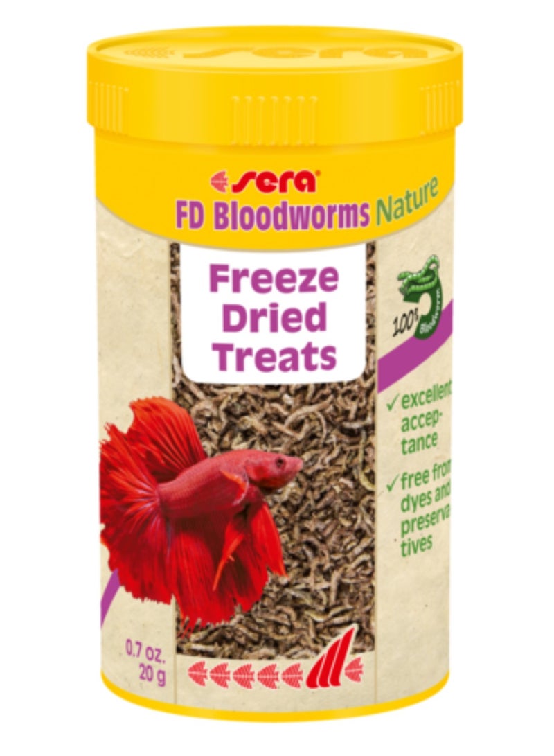 Sera - FD Bloodworms Nature Freeze-Dried Treat - 250ml (20g)