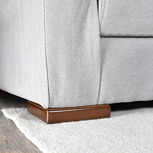 AORYVIC Wooden Bed Riser 1 inch Sofa Risers for Furniture L Shaped Couch Sofa Feet Dresser Leg Set of 4 (Brown, 1 inch) - Image 3