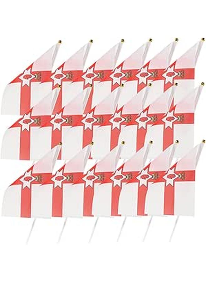 Northern Ireland Small Handheld Flags 14x21cm Polyester for Outdoor Garden Festival Parade Decor - Image 1