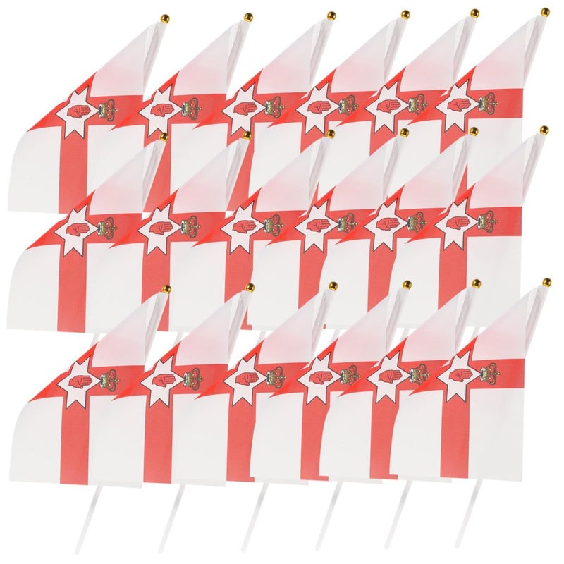 Northern Ireland Small Handheld Flags 14x21cm Polyester for Outdoor Garden Festival Parade Decor - Image 2