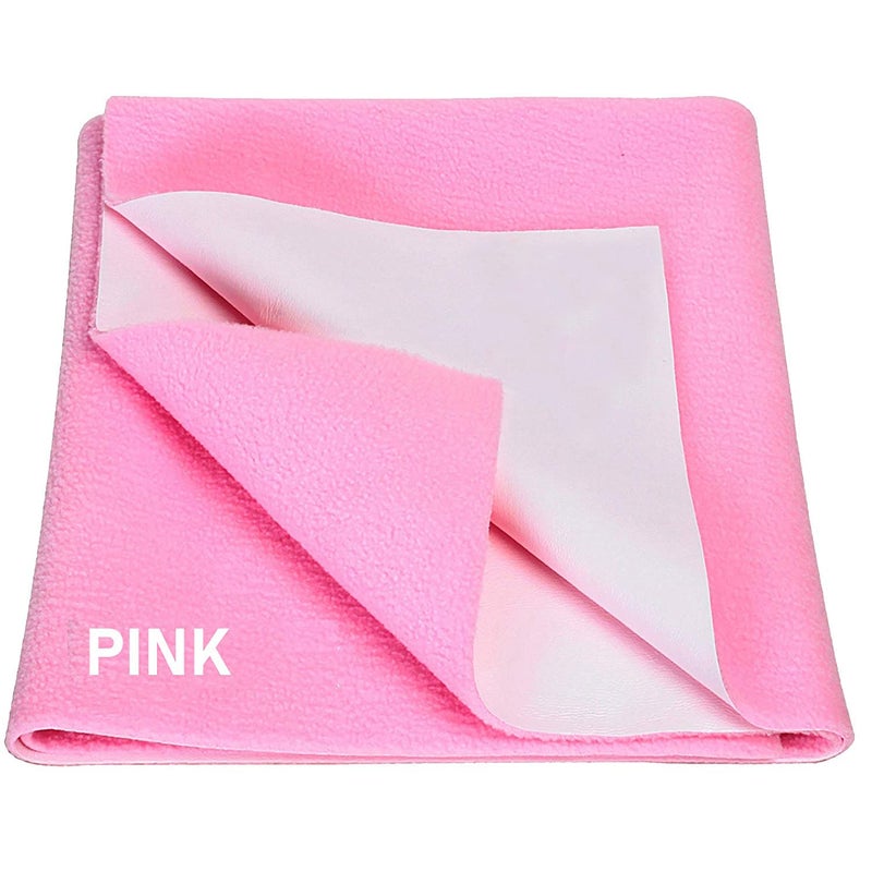 A CUBE LUXURY SOLUTIONS A CUBE LUXURY SOLUTIONS Waterproof Baby Bed Protector Dry Sheet for Newborn Babies Baby Water Resistant Large Size Dry SheetMultiColors Size 100X140CM Pink  - Image 1