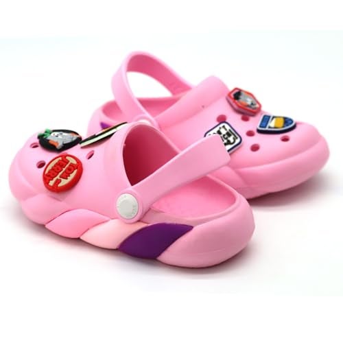 SVAAR x Tom & Jerry Slingback Clog Shoes for Boys & Girls || Indoor & Outdoor Sandals Clogs for Kids with 6 Tom & Jerry Charms Baby Pink - Image 5
