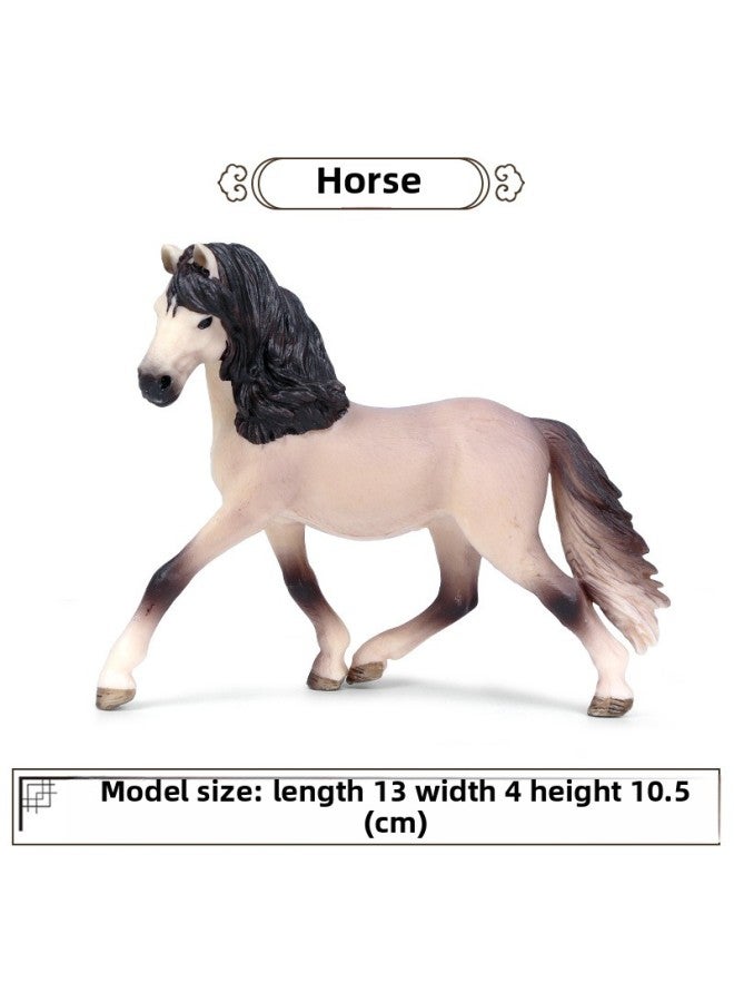 Solid Realistic Animal Horse Model Foal Stallion Black Horse Wild Children's Cognitive Toys Wild Animal Models-Color:M-489 Horse [kg]]  - Image 1