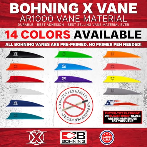 Bohning X Vane, 2.25”, Hunting, 3D, Target Vane, 100pk, Neon Orange - Image 3