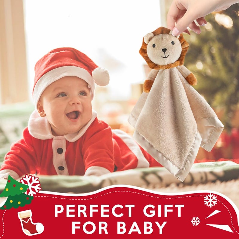 Pro Goleem Lion Security Blanket, Soft Lovey Unisex Lovie Baby Gift for Newborn Boys and Girls Snuggle Toy Stuffed Animal 16 Inch - Image 3