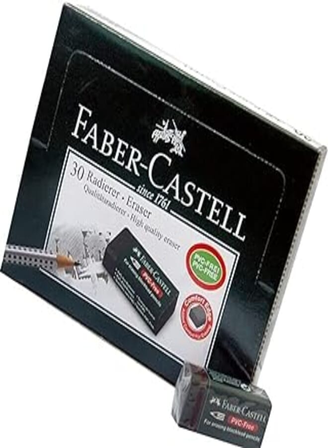 FABER-CASTELL Faber-Castell Faber Castell 188950 Eraser Rectangle Set Of 30 - Multi Color