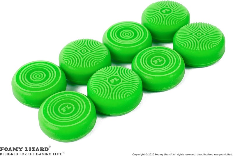 Foamy Lizard Elite Series 2 Studded Grip Skin for Xbox One Controller - Sweat Free Silicone, Flat Top Anti-Slip Studs + 8 QSX-Elite Thumb Grips (Green) - Image 5
