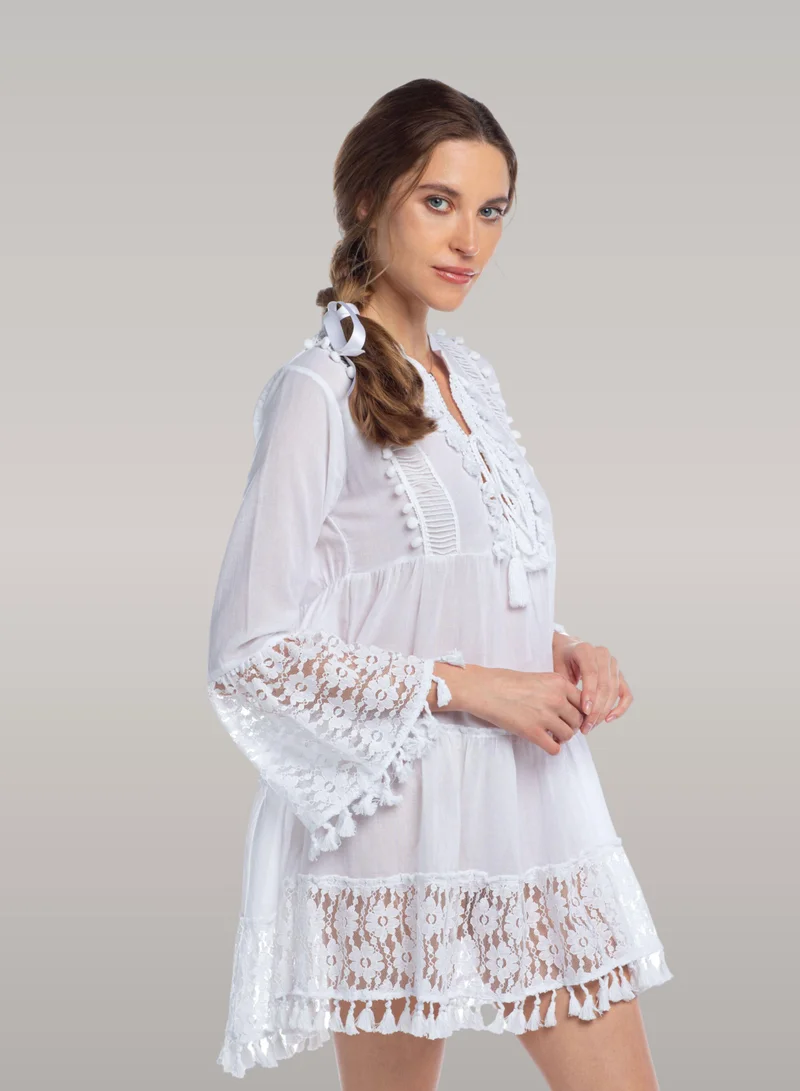 Just Nature Premium Feel Free Tunic Hand Embroidery Dress
