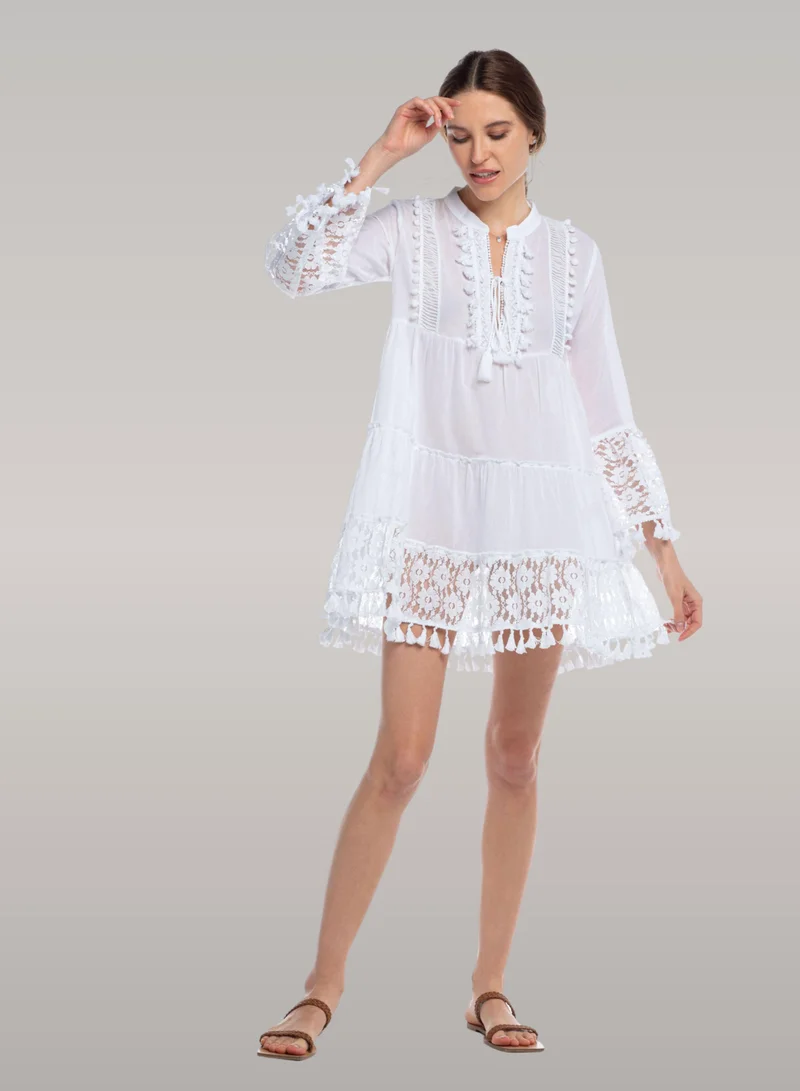 Just Nature Premium Feel Free Tunic Hand Embroidery Dress