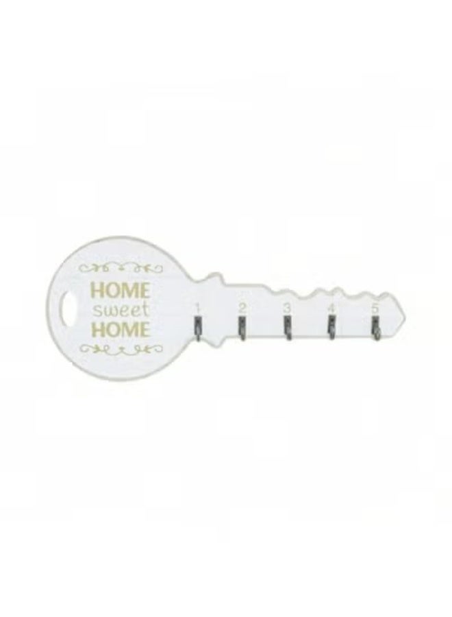 Goolsky 1pc Vintage Key Holder Wall Mount - "HOME Sweet HOME" Design, Rustic Wooden Key Rack with Decorative Hooks for Entryway, Kitchen, Bathroom & Bedroom Decor, Easy to Install, Wallmounted Organizer|Stylish Home Accessory|Charming Aesthetic, Key Hanger Wal - Image 2