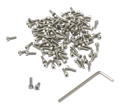 iexcell 100 Pcs M2.5 x 8mm Thread Pitch 0.45 mm Stainless Steel 304 Hex Socket Head Cap Screws Bolts Kit - Image 5