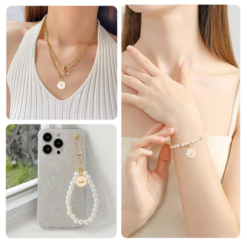 Craftdady 20pcs Ocean Enamel Pendants Flat Round 18K Gold Plated Dangle Earring Charms Tortoise Starfish Shell Conch Heart Bracelet Charms with Jump Ring Lovely Hang Ornament for Jewelry Making - Image 3