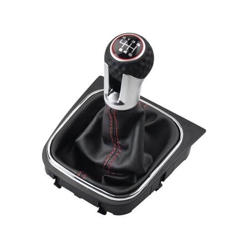 Malcayang 6 Speed Car Gear Shift Knob for Golf 5 6 MK5 MK6 GTI GTD R32 R20 2004-2013,Gear Lever Shift Knob with Boot Cover (6 Speed) - Image 1