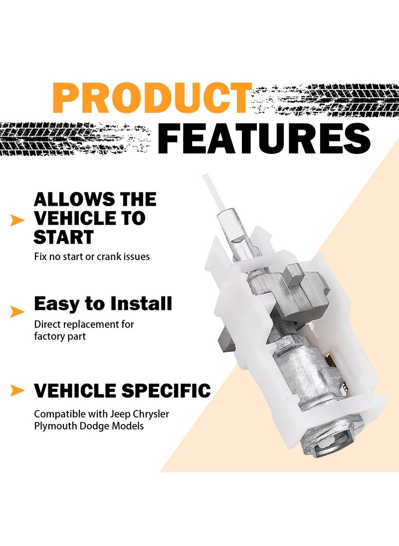 Yinlowa Ignition Switch Actuator Pin 924-704 for 1997-2007 Jeep Wrangler Liberty Grand Cherokee 1995-2005 Dodge Neon Chrysler PT Cruiser Sebring Plymouth Ignition Switch Replace 4690492AB, 4664099, 924704  - Image 2