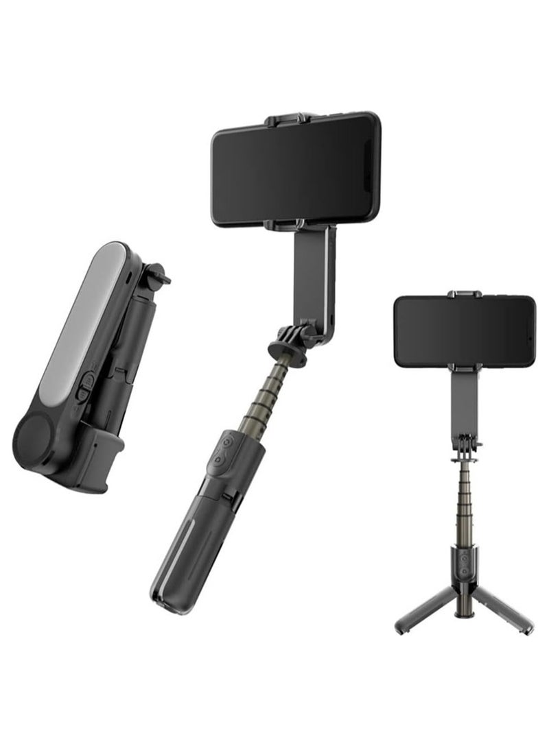 L09 Foldable Mini Handheld Selfie Stick Tripod Smartphone 1-Axis Gimbal Stabilizer With Multifunctional Remote 360°Automatic Rotation For iPhone And Android - Image 1