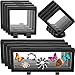 Harloon 12 Pcs 3D Floating Display Case Floating Frame Display Holder Stand Challenge Coin Jewelry Frame Box for AA Medallions Fossil Rock Gemstones SpecimenBlackMultiple SizesMultiple Base - Image 3