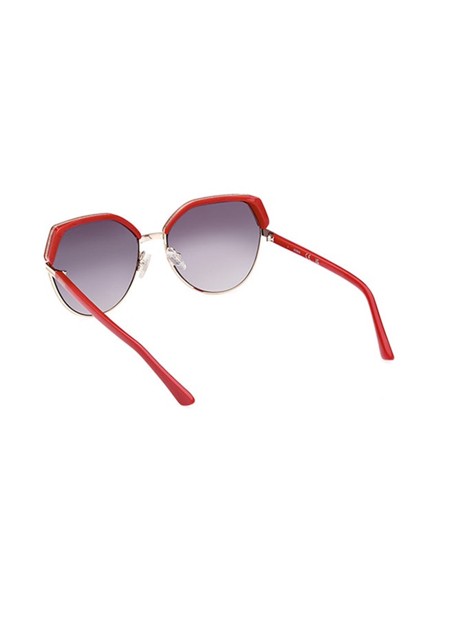 GUESS Geometric Sunglasses For Women - Red/Texture - Image 3