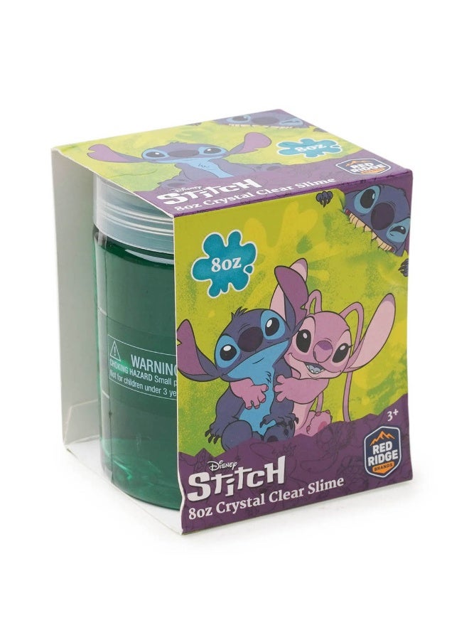 Disney Stitch 8oz Crystal Clear Slime | Soft, Glossy & Stretchy | Non-Sticky Slime For Kids | Ideal For Gifting | Green | Age 3+ - Image 2