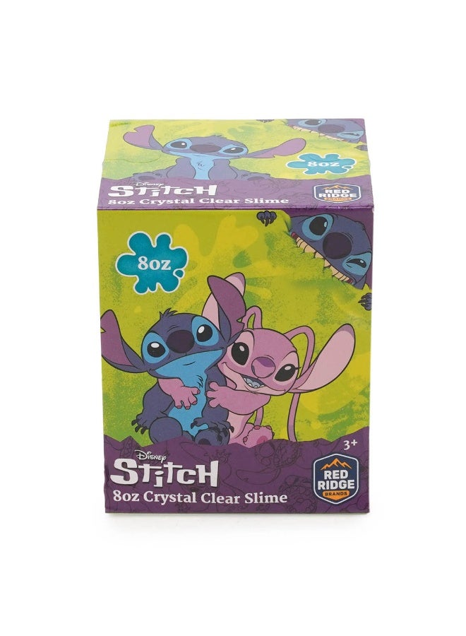 Disney Stitch 8oz Crystal Clear Slime | Soft, Glossy & Stretchy | Non-Sticky Slime For Kids | Ideal For Gifting | Green | Age 3+ - Image 1