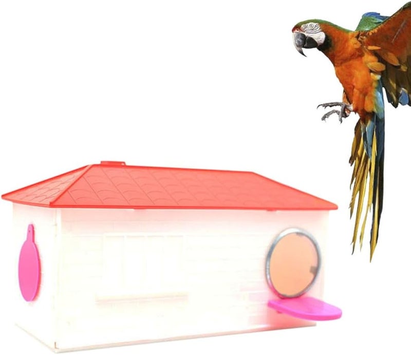 صندوق تربية الببغاء البلاستيكي الكبير، بيت الطيور الخارجي، مادة البولي بروبيلين، لون عشوائي - Image 4