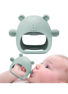 Gonice Baby Little Bear Silicone Baby Mitten Teething Chew Toy for Babies 3-6 Months 6-12 Months, Anti-Drop Teether Glove BPA-Free for Girls and Boys Sucking Biting Needs Soothing Gums Pain Relief  - Image 2