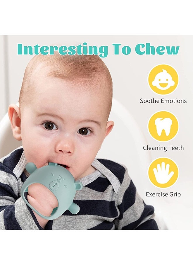 Gonice Baby Little Bear Silicone Baby Mitten Teething Chew Toy for Babies 3-6 Months 6-12 Months, Anti-Drop Teether Glove BPA-Free for Girls and Boys Sucking Biting Needs Soothing Gums Pain Relief  - Image 5