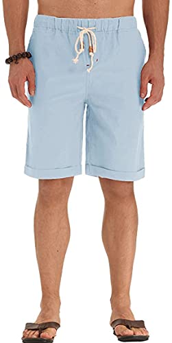 Sailwind Men’s Linen Shorts Casual Drawstring Summer Beach Shorts - Image 3