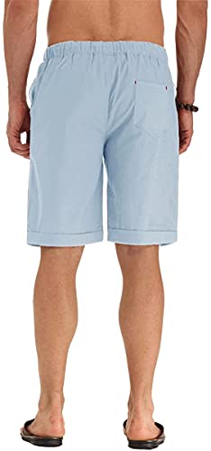 Sailwind Men’s Linen Shorts Casual Drawstring Summer Beach Shorts - Image 4
