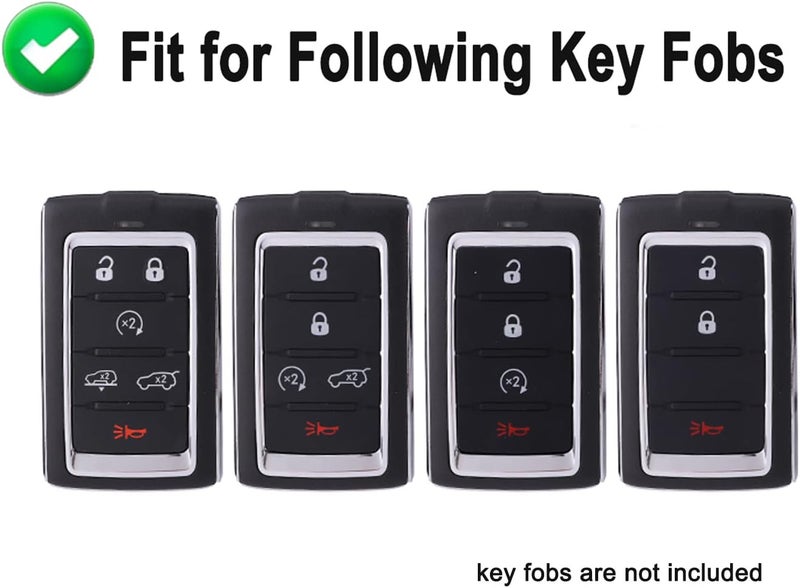 Muxkenper Key Fob Cover Case for Jeep Grand Cherokee L - Image 2