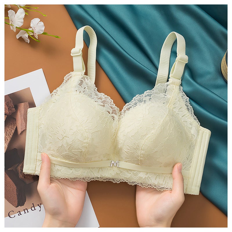 Baby Cotton Lingerie Push-Up Thickened Wireless Bra bean paste - Image 3
