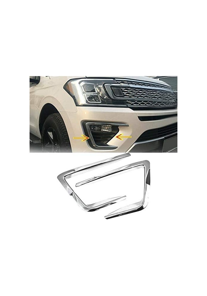 DEMULAX Chrome Fog Light Covers for Ford Expedition 2018-2019 - Image 4