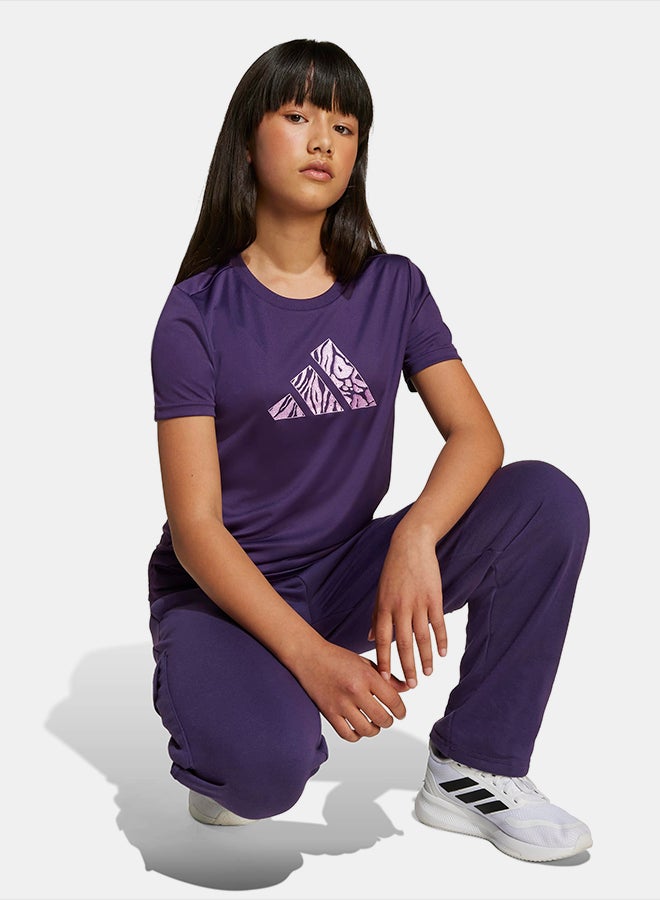Adidas CLIMACOOL Animal Training Slim Graphic T-Shirt Kids Girls - Image 3
