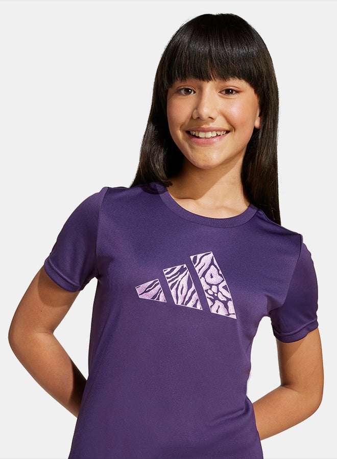 Adidas CLIMACOOL Animal Training Slim Graphic T-Shirt Kids Girls - Image 4