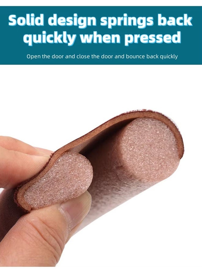 Under Door Draft Stopper,Wind-proof and Mosquito-proof Sponge Sealing Strip,Double-sided Energy Saving Door Weather Stripping Reduce Noise Window Breeze Blocker Adjustable Cuttable Door Sweeps Strip, Brown - Image 4