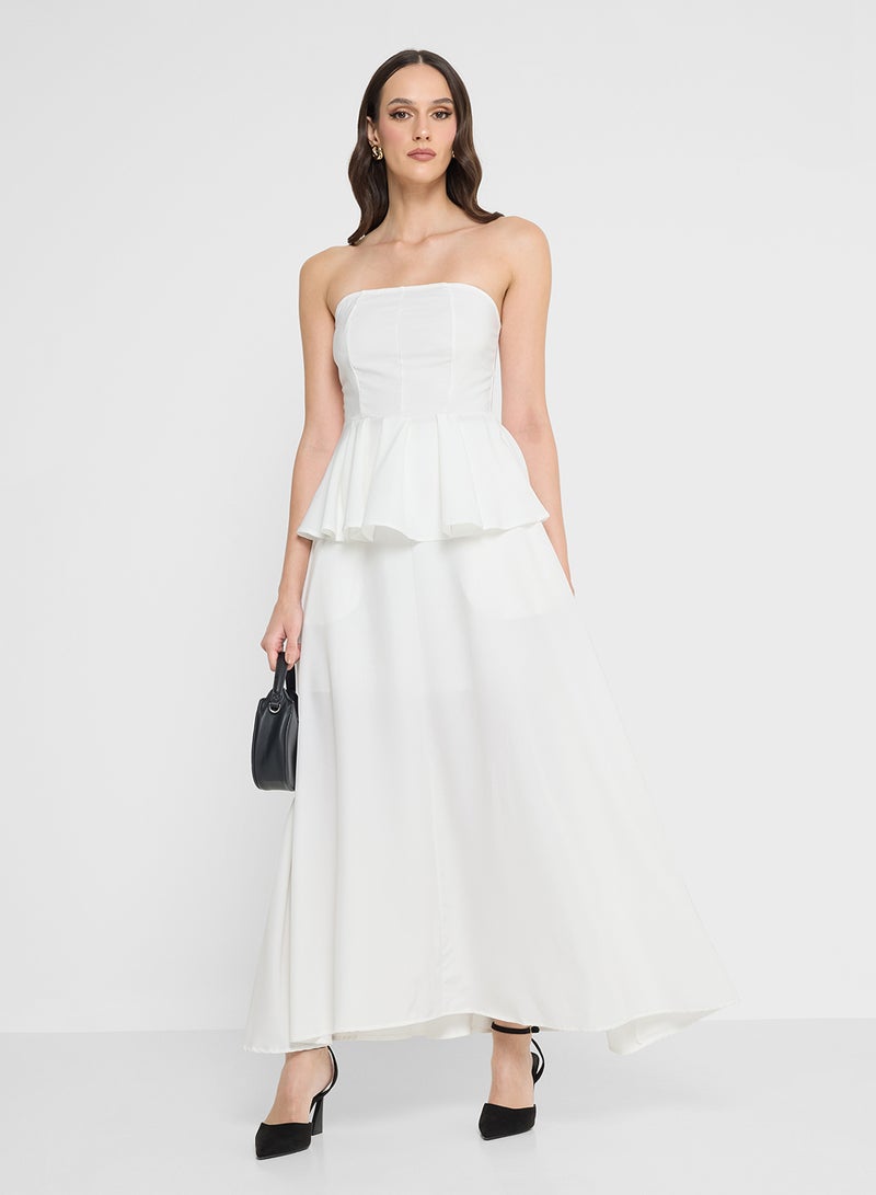 ELLA Bandeau Peplum Top & Skirt Set - Image 5