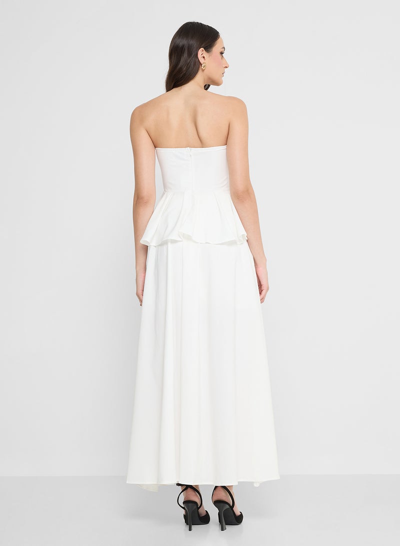 ELLA Bandeau Peplum Top & Skirt Set - Image 2