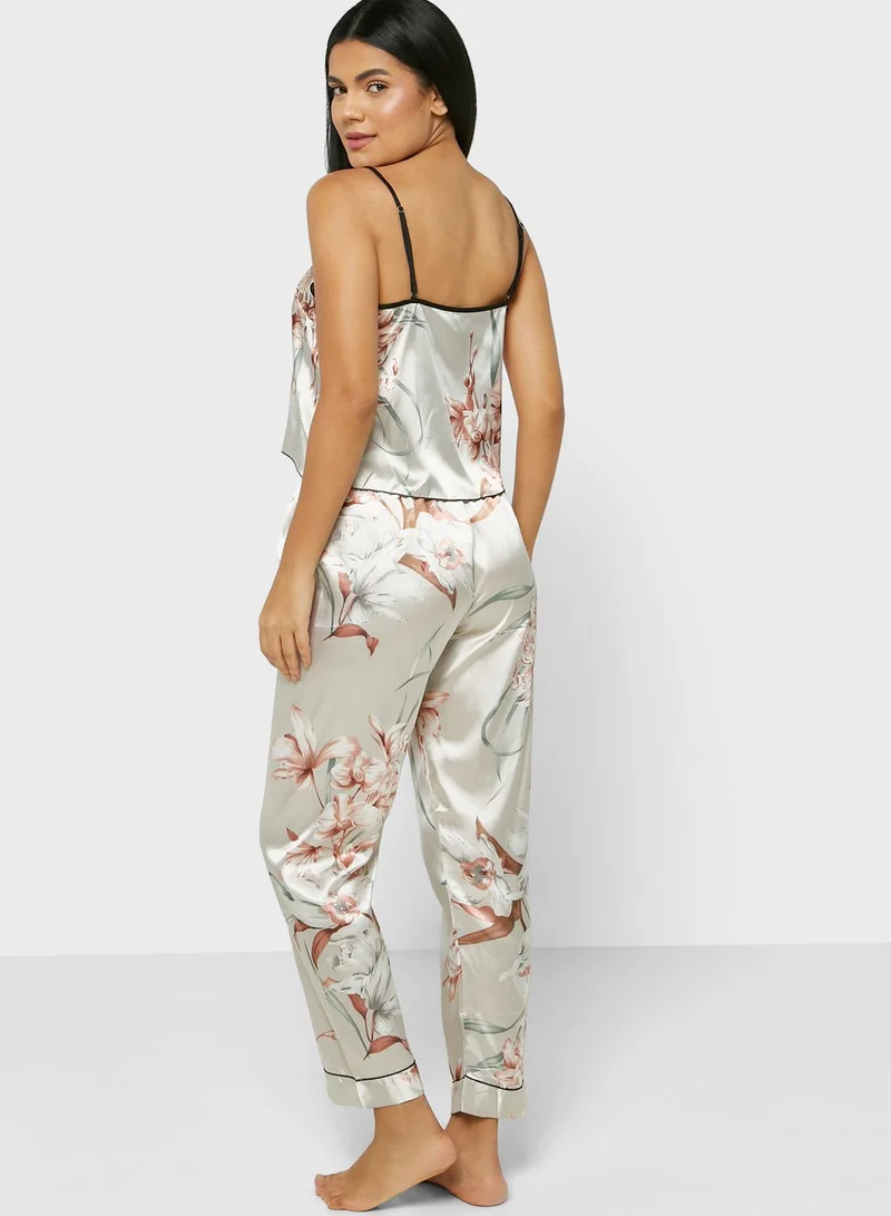 ELLA Cami Printed Pyjama Pants Set