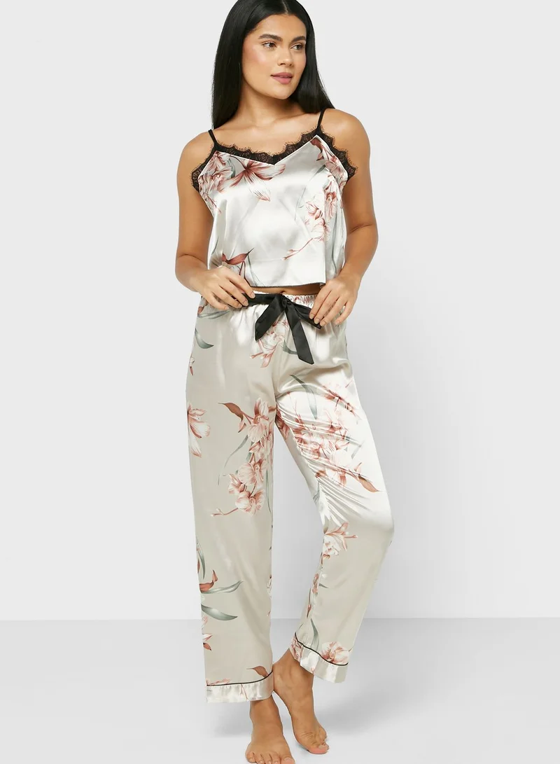 ELLA Cami Printed Pyjama Pants Set