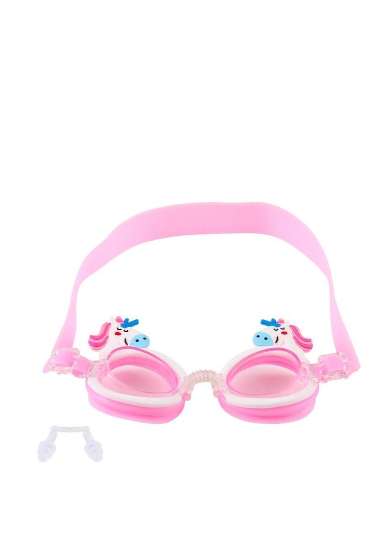 Y&D Cartoon Shark Pattern Anti-fog Silicone Swimming Goggles With  Protective Case Nose
