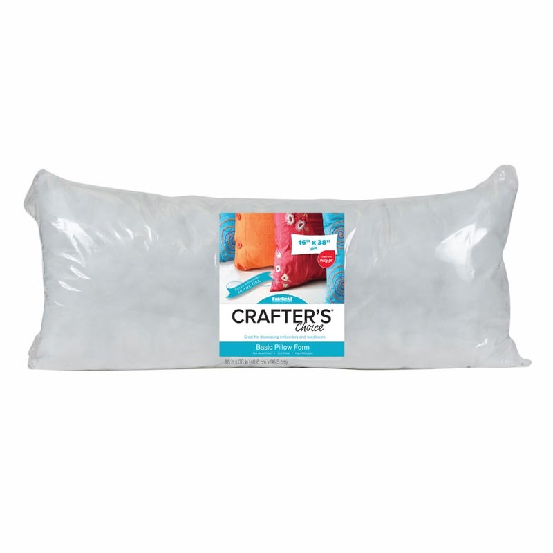 Fairfield Crafters Choice Basic Personalizable Form Inserts for Throw Travel and Bench Pillows for Home Decor 16 x 38 White