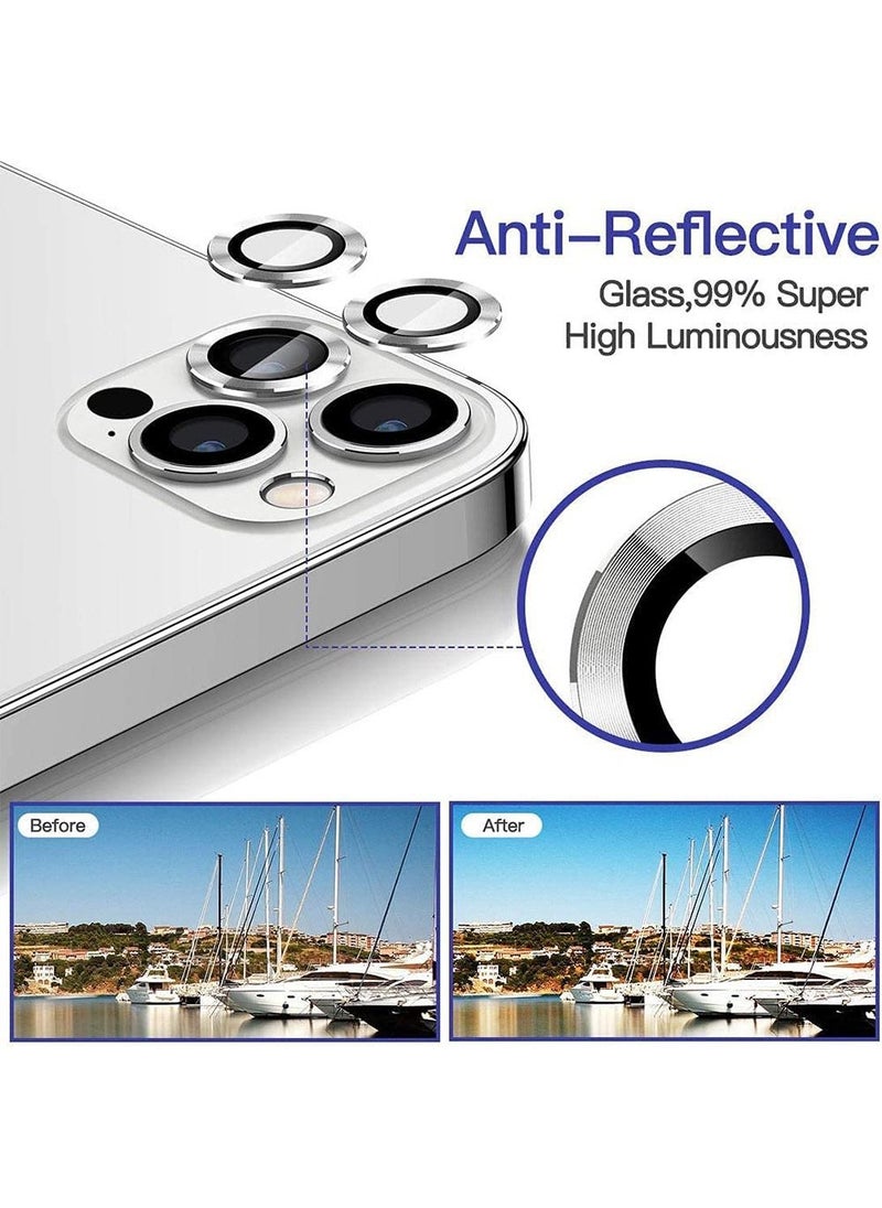 Muzz - Camera Glass Lens Protector Guard For iPhone 14 Pro Max / 14 Pro Silver - Image 1