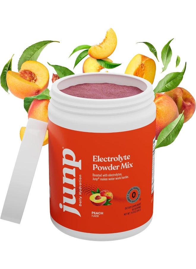 JUNP JUNP Hydration Electrolyte Powder, Electrolytes Drink Mix Supplement, Zero Calories Sugar and Carbs, Kosher, Peach Flavor, 90 Servings  - Image 1