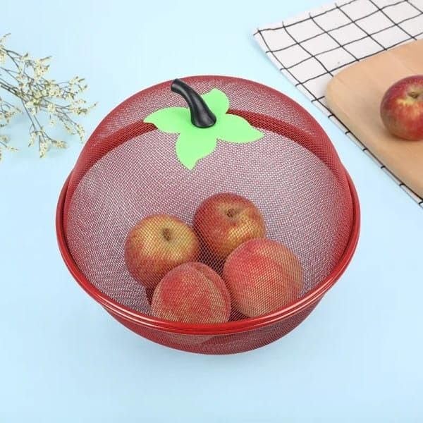 KITCY Fruit Basket, Apple Shape Fruit Basket, Fruits & Vegetable Basket For Kitchen, Kitchen Counter Fruit Basket, Fruit Basket with Net Cover (Multicolor) - Image 4