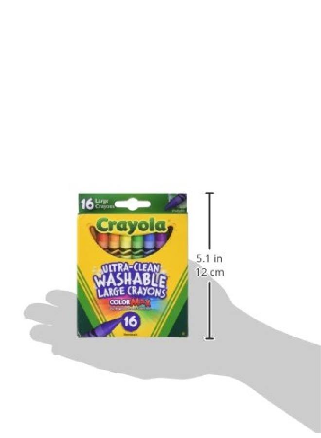 Crayola Large Washable Crayons 16 Pack 2 Packs - Image 3