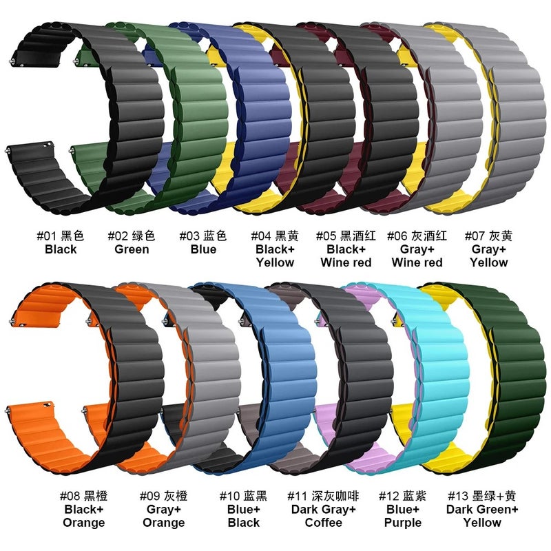 Bluejw 22mm Silicone Replacement Watch Strap Compatible with Samsung Galaxy Watch 3 45mm and Huawei Watch GT2 46mm – Durable, Comfortable, Easy to Replace - Image 5
