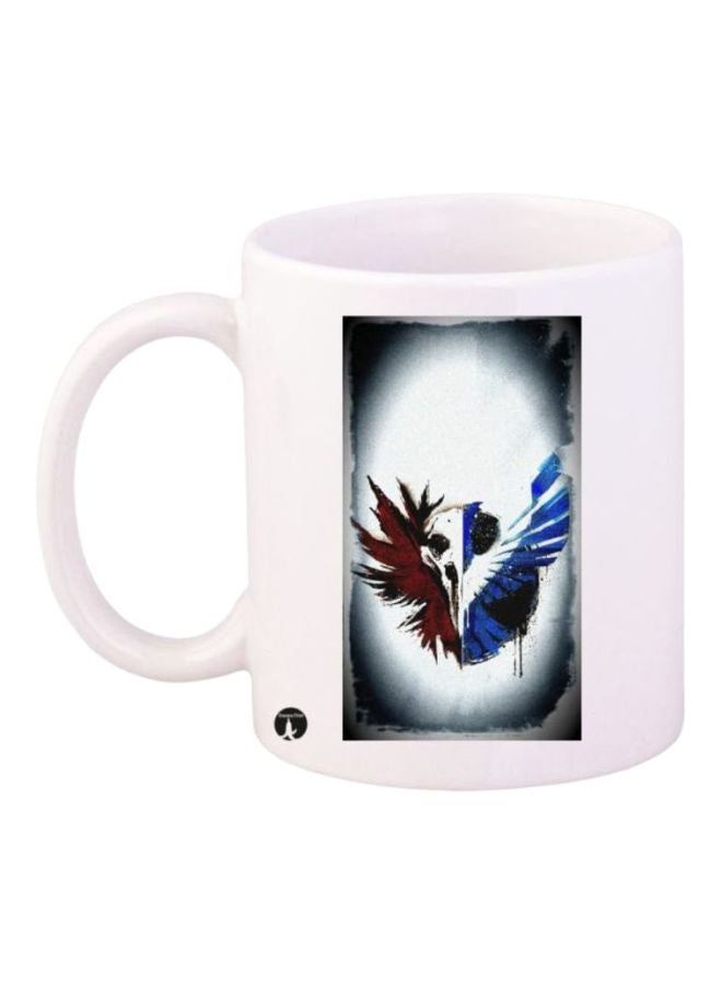 RKN Infamous Second Son Printed Coffee Mug White/Black/Blue - Image 1