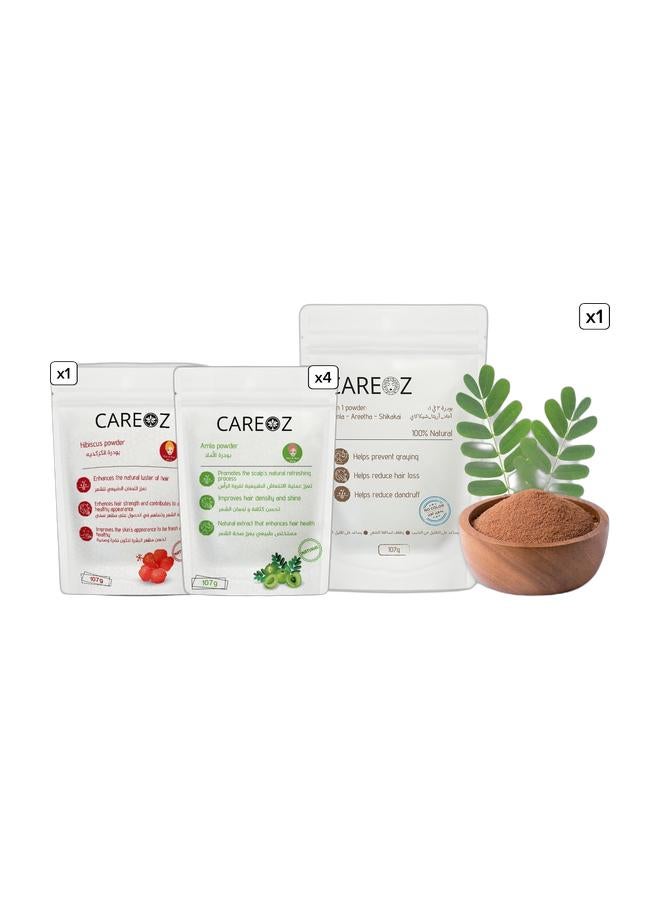 CAREOZ Premium 6-Piece Hair & Skin Herbal Combo – Shine, Growth & Nourishment - Image 1