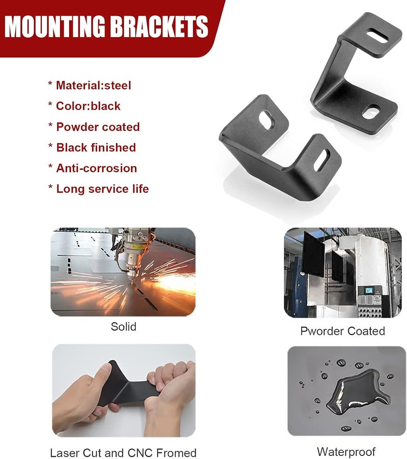Wsays Ditch Light Brackets for F150 Raptor 2017-2023 & F150 2015-2023 - Image 2